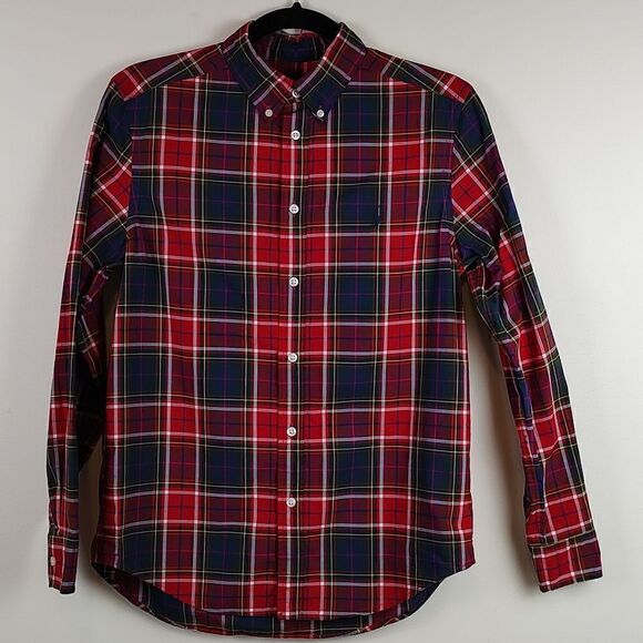 Ralph Lauren Natural Stretch Long Sleeve Plaid Button Down Shirt - Picture 1 of 12